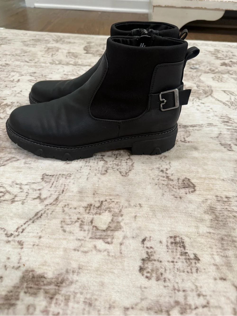 Dr. Scholl's Black Chelsea Ankle Boot with Buckle